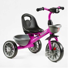 Велосипед 3-х колісний BS-44101 "Best Trike" колеса EVA переднє 12", заднє 10", сталева рама, фара з музикою та світлом, 1 пісня українською та 2 англійською, 2 кошики, в коробці