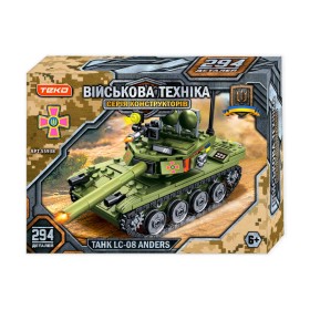 Конструктор “Військова техніка” 55938 (36) Teko, 294 деталі, танк “LC-08 Anders”, рухомі елементи