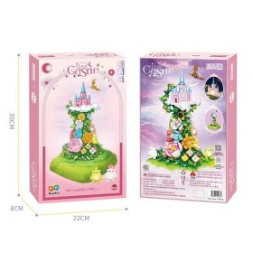 Конструктор 643001 (12) “Cloud castle”, 986 деталей, підсвічування, заводний музичний механізм, платформа обертається, 2 ігрові фігурки
