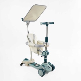 Самокат 5в1 "Skyper" FJ-93078 (4) колеса PU125х40мм зі світлом, укр озвучування та підсвічування платформи,с ДОП. КОЛЕСАМИ, захисний бампер