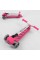 Самокат триколісний Y-00211 (4) Best Scooter, РОЖЕВИЙ, складане алюмінієве кермо, 4 колеса PU зі світлом, d = 12 см