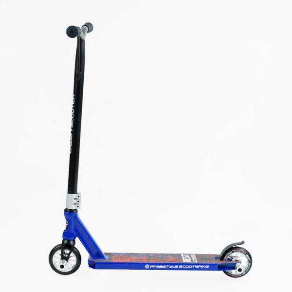 Самокат трюковый Best Scooter 50352 (1) HIC-система, ПЕГИ, алюминиевый диск и дека, колёса PU d-110мм, ширина руля-52см, высота - 83см, в коробке