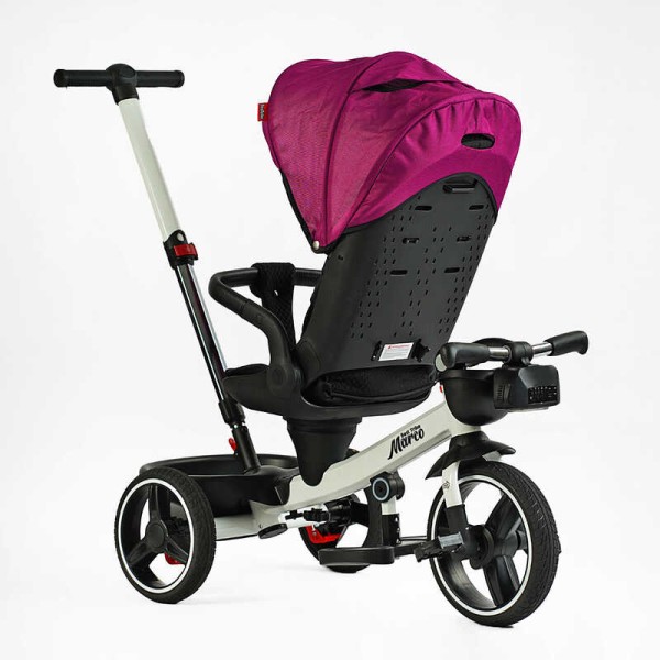 Велосипед 9155/365-18 BestTrike "Marco" поворотне сидіння, складне кермо, колеса з прогумованим PU, кошик, телескопічна ручка, фара музична