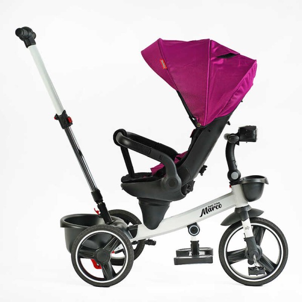 Велосипед 9155/365-18 BestTrike "Marco" поворотне сидіння, складне кермо, колеса з прогумованим PU, кошик, телескопічна ручка, фара музична