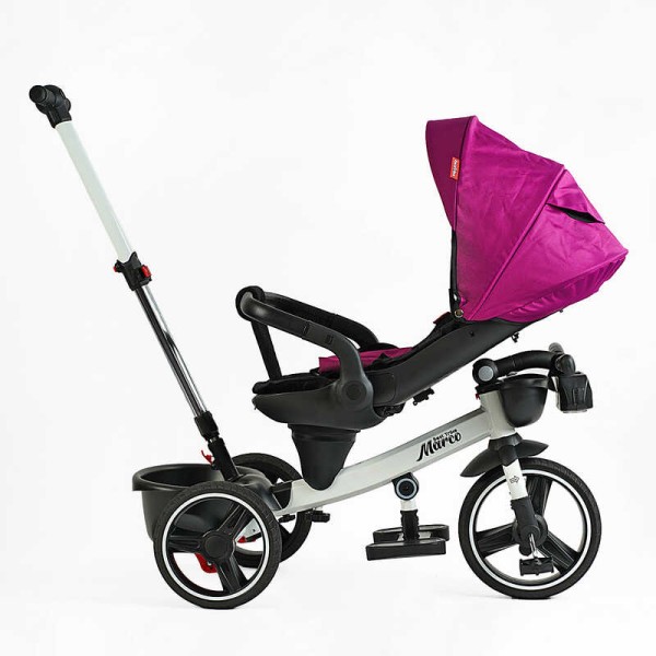 Велосипед 9155/365-18 BestTrike "Marco" поворотне сидіння, складне кермо, колеса з прогумованим PU, кошик, телескопічна ручка, фара музична