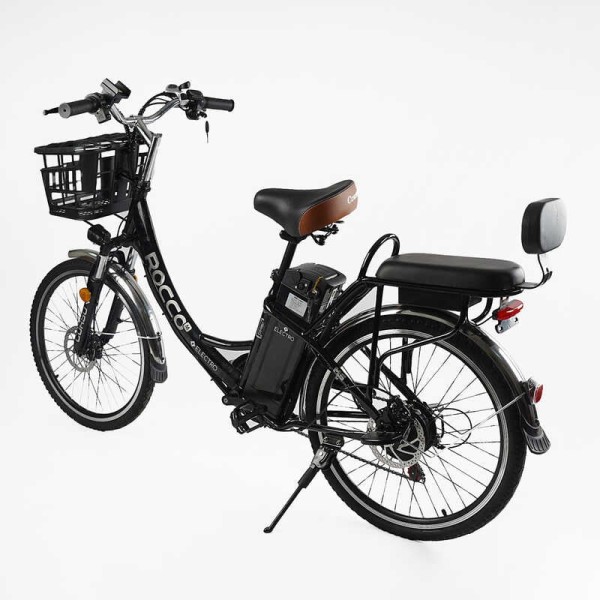Електровелосипед Corso «ROCCO» 24" дюймів RC-20515 (1) ЧОРНИЙ, рама сталева, двигун 500W, акумулятор 48V20AH, корзина, у коробці