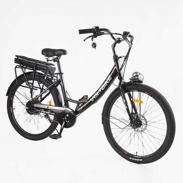 Електровелосипед Corso «VOLT BIKE» 26" дюймів TB-50082 (1) рама сталева, двигун 350W, акум. 36V10Ah, одношвидкісний, БЕЗ КОРЗИНИ, у коробці