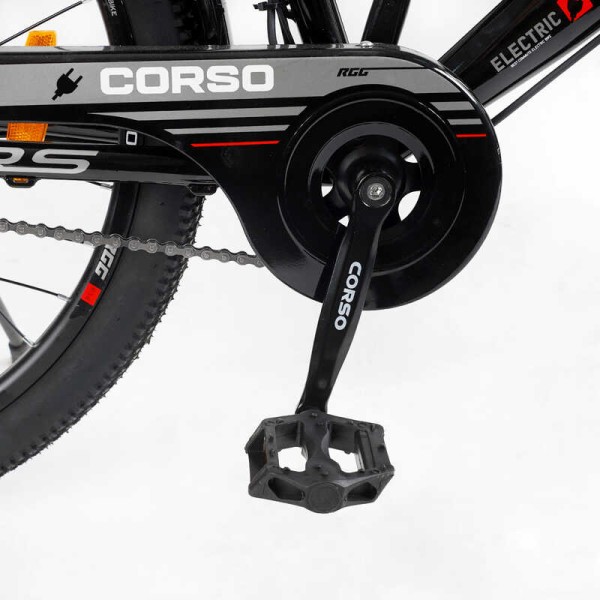 Електровелосипед Corso «VOLT BIKE» 26" дюймів TB-50082 (1) рама сталева, двигун 350W, акум. 36V10Ah, одношвидкісний, БЕЗ КОРЗИНИ, у коробці