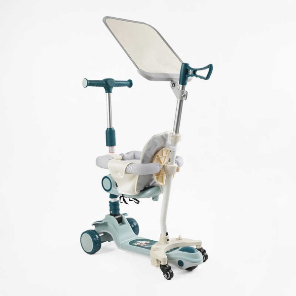 Самокат 5в1 "Skyper" FJ-93078 (4) колеса PU125х40мм зі світлом, укр озвучування та підсвічування платформи,с ДОП. КОЛЕСАМИ, захисний бампер
