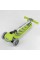 Самокат триколісний 46987 (4) Best Scooter, САЛАТОВИЙ, складне алюмінієве кермо, 4 колеса PU зі світлом, d = 12 см