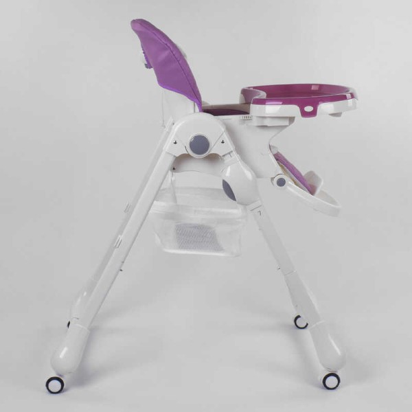 Стульчик для кормления Toti W-62005 (1) мягкий PU, мягкий вкладыш, 4 колеса, съемный столик, в коробке