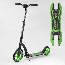 Самокат двоколісний Best Scooter 52266 (4) колеса PU - переднє 23 см, заднє - 20 см, 1 амортизатор, широкий руль, зажим руля, в коробці