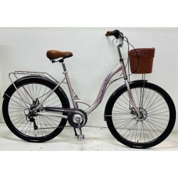Велосипед міський Corso Liberty 28" дюймів LR-28833 + КОШИK, сталева рама 20", Shimano 7 швидкостей, корзина, багажник