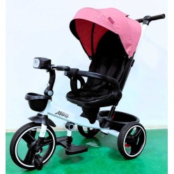 Велосипед 9155/345-62 BestTrike "Marco" поворотне сидіння, складне кермо, колеса з прогумованим PU, кошик, телескопічна ручка, фара музична