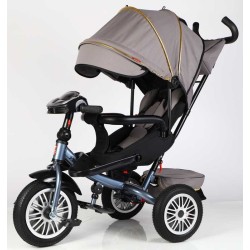 Велосипед 3-х кол. 8066/470-16 BestTrike "Perfetto" поворотне сидіння, колеса гумові безкамерні, кошик, фара музична, USB, Bluetooth, в коробці