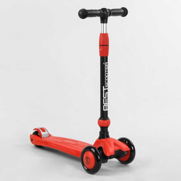 Самокат-велобег 3в1 трехколесный BS-71899 (4) Best Scooter, 3 колеса PU со светом, сидение, амортизаторы, родительская ручка