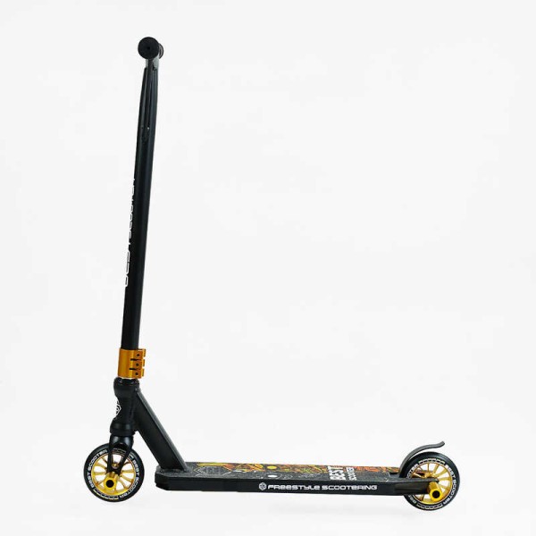 Самокат трюковый Best Scooter 51738 (1) HIC-система, ПЕГИ, алюминиевый диск и дека, колёса PU d-110мм, ширина руля-52см, высота - 83см, в коробке