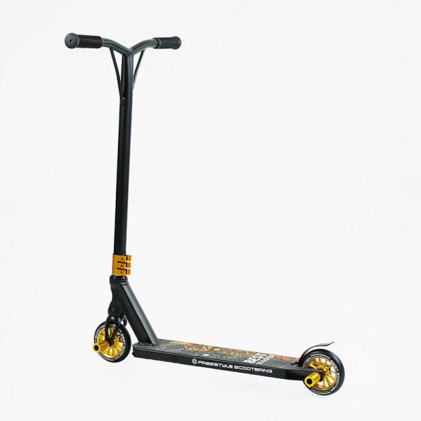 Самокат трюковый Best Scooter 51738 (1) HIC-система, ПЕГИ, алюминиевый диск и дека, колёса PU d-110мм, ширина руля-52см, высота - 83см, в коробке