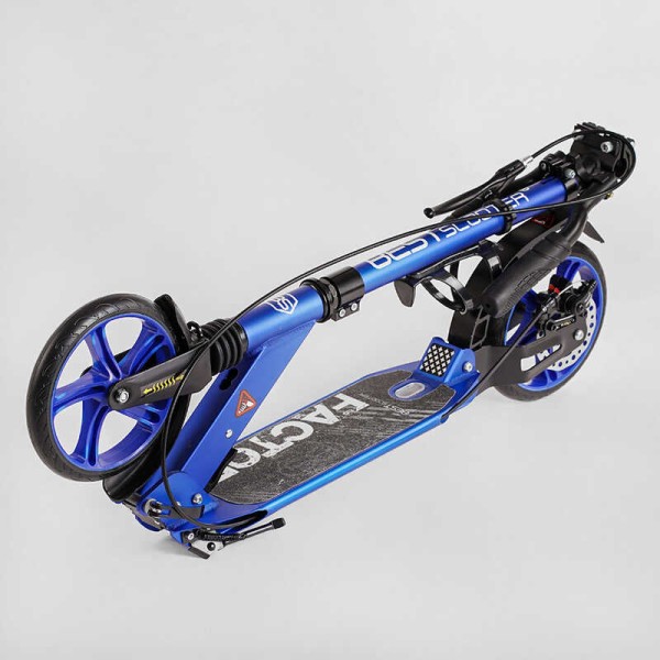 Самокат алюмінієвий Best Scooter BS-72725 (4) "Factor", ручне дискове гальмо, діаметр PU коліс - 200мм, 2 амортизатори, підсклянник