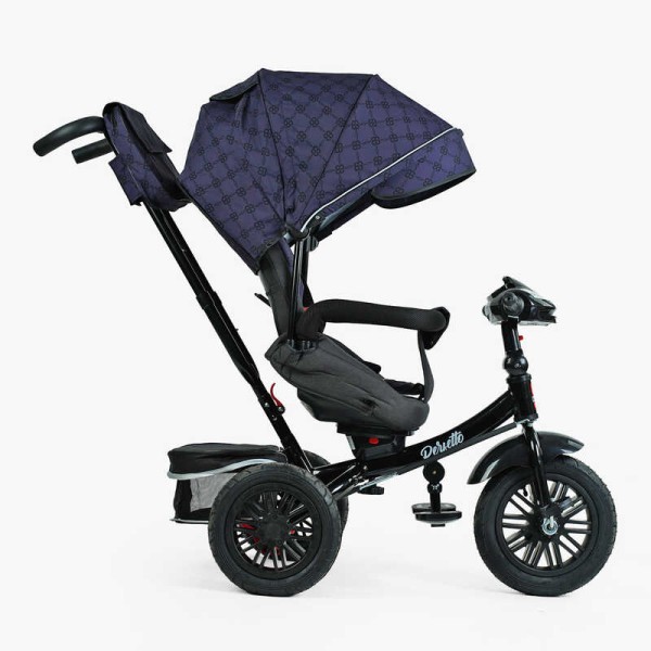 Велосипед 3-х кол. 8066/511-36 BestTrike "Perfetto" поворотне сидіння, колеса гумові надувні, кошик, фара музична, USB, Bluetooth, в коробці