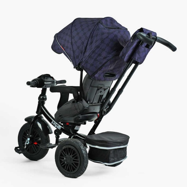 Велосипед 3-х кол. 8066/511-36 BestTrike "Perfetto" поворотне сидіння, колеса гумові надувні, кошик, фара музична, USB, Bluetooth, в коробці
