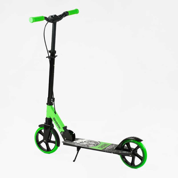 Самокат двоколісний "Best Scooter" SH-50730 (4) "SHARK", з ручним гальмом, затискач керма, колеса PU - 20 см, 1 амортизатор