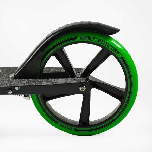 Самокат двоколісний "Best Scooter" SH-50730 (4) "SHARK", з ручним гальмом, затискач керма, колеса PU - 20 см, 1 амортизатор