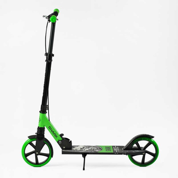 Самокат двоколісний "Best Scooter" SH-50730 (4) "SHARK", з ручним гальмом, затискач керма, колеса PU - 20 см, 1 амортизатор
