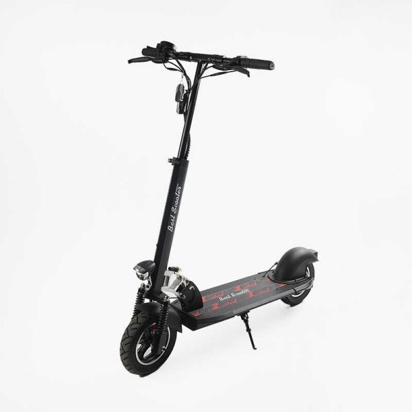 Електричний самокат BS-10588 Best Scooter з сидінням (1) двигун 800W, акумулятор літієвий 48V13Ah, колеса надувні 10’’, в коробці
