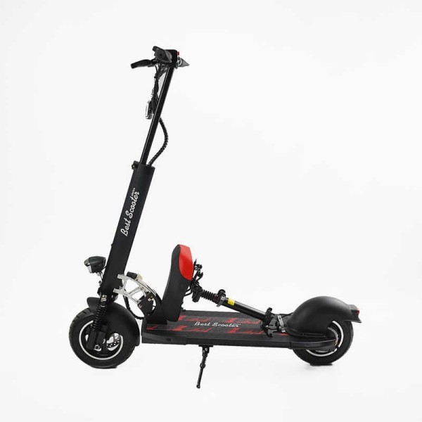 Електричний самокат BS-10588 Best Scooter з сидінням (1) двигун 800W, акумулятор літієвий 48V13Ah, колеса надувні 10’’, в коробці
