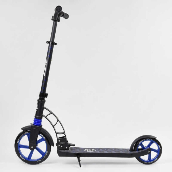 Самокат двухколесный "Best Scooter" 81246 (2) колеса PU, d переднего колеса - 230мм, d заднего колеса - 180мм, 1 амортизатор передний, в коробке