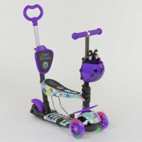 Самокат 5в1 68995 (1) Best Scooter, АБСТРАКЦИЯ, PU колеса, ПОДСВЕТКА  КОЛЕС, в коробке