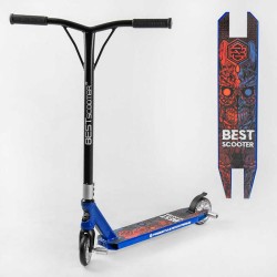 Самокат трюкових Best Scooter 50352 HIC-система, ПЕГИ, алюмінієвий диск і дека, колеса PU d-110 мм, ширина керма - 52 см, висота - 83 см, в коробці