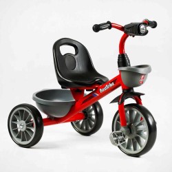 Велосипед 3-х колісний BS-23044 "Best Trike" колеса EVA переднє 12", заднє 10", сталева рама, фара з музикою та світлом, 1 пісня українською та 2 англійською, 2 кошики, в коробці
