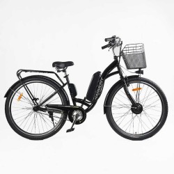 Електровелосипед Corso «HARMONY» 28" дюймів HR-28602 + КОШИК (1) рама сталева, двигун 350W, акум.36V10AH, фара, сигнал, зібраний на 75, у коробці