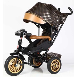 Велосипед 3-х кол. 8066/515-09 BestTrike "Perfetto" поворотне сидіння, колеса гумові безкамерні, кошик, фара музична, USB, Bluetooth, в коробці