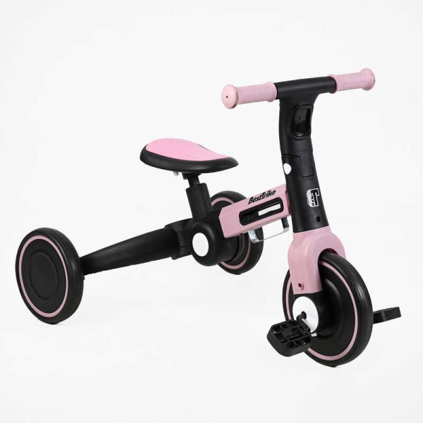 Велосипед 3-х колісний BS-11402 "Best Trike" (1) колеса EVA переднє 8’’, заднє 6’’, нейлонова рама, трансформується у велобіг,підсвічування