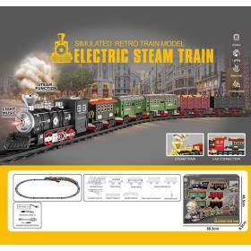 Залізниця 699-6 A світлові та звукові ефекти, акумулятор 3.7 V, USB кабель, парогенерація, автоматичний принцип роботи