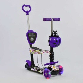 Самокат 5в1 97240 (1) Best Scooter, АБСТРАКЦИЯ, PU колеса, ПОДСВЕТКА  КОЛЕС, в коробке