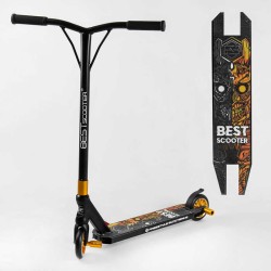 Самокат трюкових Best Scooter 51738 HIC-система, Пегі, алюмінієвий диск і дека, колеса PU d-110 мм, ширина керма - 52 см, висота - 83 см, в коробці