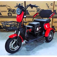 Електричний трицикл Corso «Logan» LG-15635 (1) + 1 ЯЩИК АКУМ двигун 1000W, акумулятор 72V/20Ah, колеса 300-10, в коробці