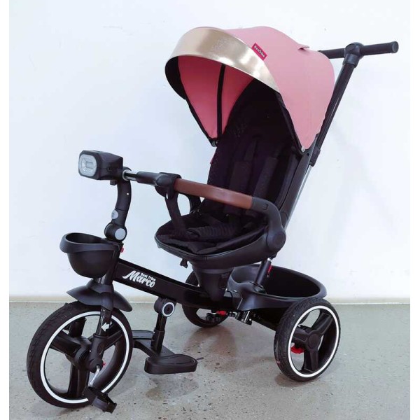 Велосипед 9155/388-69 BestTrike "Marco" поворотне сидіння, складне кермо, колеса з прогумованим PU, кошик, телескопічна ручка, фара музична