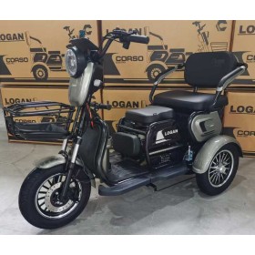 Електричний трицикл Corso «Logan» LG-47580 (1) + 1 ЯЩИК АКУМ двигун 1000W, акумулятор 72V/20Ah, колеса 300-10, в коробці