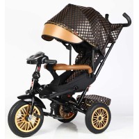 Велосипед 3-х кол. 8066/515-09 BestTrike "Perfetto" поворотне сидіння, колеса гумові безкамерні, кошик, фара музична, USB, Bluetooth, в коробці