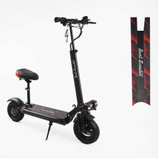 Електричний самокат BS-80632 Best Scooter з сидінням (1) двигун 1200W, акумулятор літієвий 48V18Ah, колеса надувні 11’’, в коробці