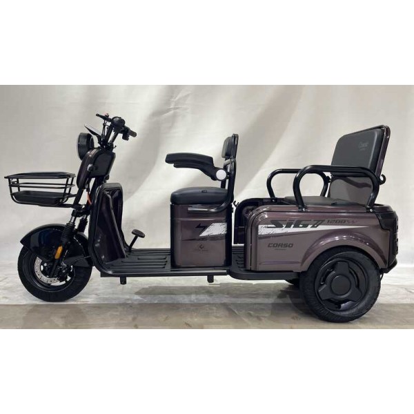 Електричний трицикл Corso SIG-7 SG-302240, двигун 1200W, акумулятор 72V/23Ah, колеса 300-10, швидкість до 35 км/год