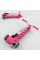 Самокат триколісний Y-00211 (4) Best Scooter, РОЖЕВИЙ, складане алюмінієве кермо, 4 колеса PU зі світлом, d = 12 см