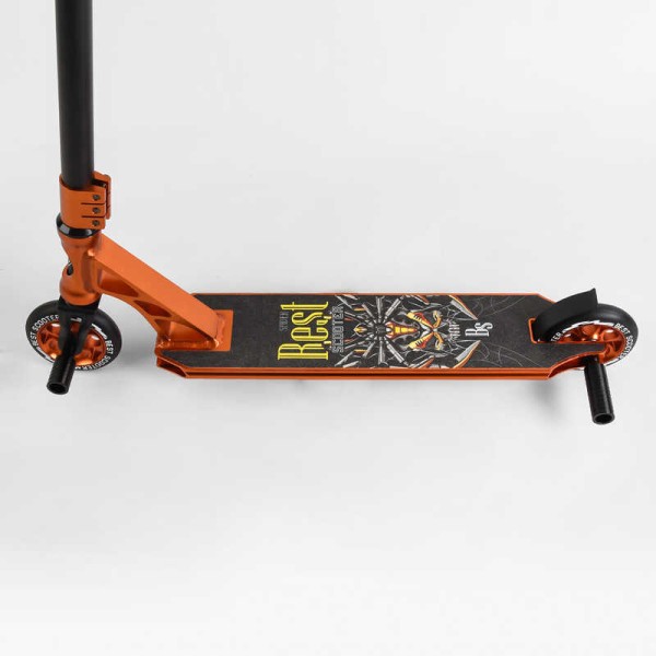Самокат трюковый 53880 Best Scooter (4) HIC-система, ПЕГИ, алюминиевый диск и дека, АНОДИРОВАННАЯ ПОКРАСКА, колёса PU, d=110мм, ширина руля - 60 см