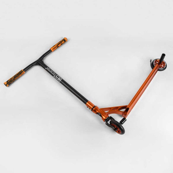 Самокат трюковый 53880 Best Scooter (4) HIC-система, ПЕГИ, алюминиевый диск и дека, АНОДИРОВАННАЯ ПОКРАСКА, колёса PU, d=110мм, ширина руля - 60 см