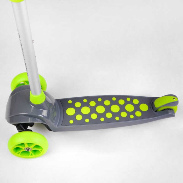 Самокат трехколесный LK-70111 Best Scooter (4) СВЕТ ДЕКИ, КОЛЕС И ДИСКОВ, съёмный руль, передние колёса PU 120х35мм, задние колеса PU 80х30мм